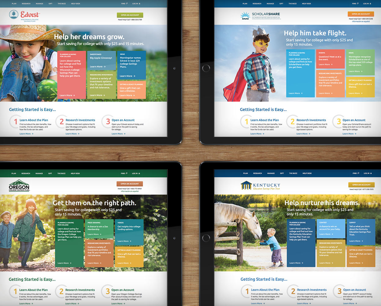 Case Study -TIAA-CREF 529 College Savings State Websites Example 2